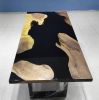 Walnut Black Epoxy Resin Dining Table - Living Room Set | Tables by LuxuryEpoxyFurniture. Item composed of wood and synthetic