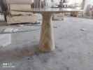 Round Travertine Coffee Table: Custom Order, 40" Diameter | Tables by AEGEAN MARBLE ARTISAN ATELIER