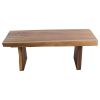Haussmann® Wood Natural Edge Bench 48 in x 18 x 18 in | Benches & Ottomans by Haussmann®