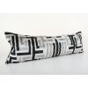Ikat Lumbar Pillow Cover - Extra Long Beige Silk Ikat Velvet | Cushion in Pillows by Vintage Pillows Store