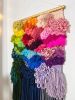 BIG BRIGHT RAINBOW woven wall hanging | Macrame Wall Hanging in Wall Hangings by Nova Mercury Design. Item composed of fiber
