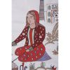 Silk Suzani Human Pictorial Tapestry, Suzani Village Design | Tablecloth in Linens & Bedding by Vintage Pillows Store