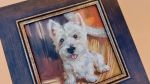Custom pet portrait dog painting original, White Terrier | Oil And Acrylic Painting in Paintings by Natart. Item composed of canvas and synthetic in contemporary style