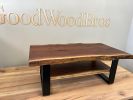 Walnut Coffee Table with Shelf | Tables by Good Wood Brothers. Item composed of walnut and metal in mid century modern style
