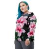 Unisex Sweatshirt - Desire - Pink Lily Floral Realism | Work by Eman's Gallery