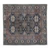 Handknotted Square Caucasian Blue Shirvan Rug 4'5" X 5'1" | Area Rug in Rugs by Vintage Pillows Store. Item composed of cotton & fiber