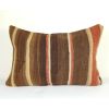Turkish Tribal Decorative Kilim Lumbar Pillow Case, Couch | Sham in Linens & Bedding by Vintage Pillows Store. Item made of cotton with fiber