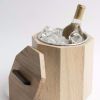 Unique Wooden Ice Bucket in White Oak | Drinkware by Alabama Sawyer