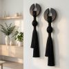 Black Macrame Wall Hanging, Modern Fiber Wall Art, Large Black Wall Tapestry, Boho Minimalist Home Decor | Wall Hangings by İnanç Yılmaz