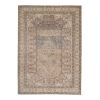 Vintage Handmade Medallion Floral Area Rug Oushak Beige | Rugs by Vintage Pillows Store. Item composed of cotton and fiber
