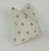 hmong pillow. cream and brown pillow, woven neutral pillow | Pillows by Velvet Fringe