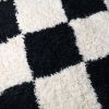 Checkered Beni ourain rug, Black and white Moroccan rug | Rugs by Benicarpets