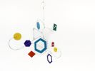 Kinetic Mobile Rainbow Hex Style Art Modern Mobile Sculpture | Wall Hangings by Skysetter Designs. Item compatible with modern style
