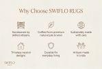 Handmade Wool Area Rug, Modern Geometric Carpet, Ivory Tufted Floor Decor | Rugs by Swiflo
