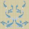 Koi - Blue | Wallpaper in Wall Treatments by Wallcovetings by Brenda Houston. Item composed of fabric & paper