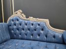 French Style Chaise Lounge/ Aged Gold Leaf Frame Finish/Hand | Couches & Sofas by Art De Vie Furniture