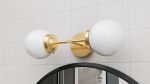 Sheridan - Wall Sconce Vanity Mid-Century Modern Lighting | Sconces by Illuminate Vintage. Item made of brass & glass