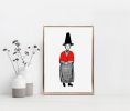 Welsh Lady Print, Welsh Gift, Traditional Welsh Costume | Prints by Carissa Tanton. Item composed of paper