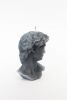 Grey  David Greek Head Candle - Roman Bust Figure | Ornament in Decorative Objects by Agora Home. Item made of marble works with minimalism & contemporary style