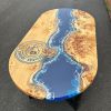 Custom made epoxy dining table with ocean design | Tables by Ironscustomwood