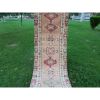 Antique Kurdish Muted Pale Rug Runner, Vintage Turkish | Runner Rug in Rugs by Vintage Pillows Store. Item made of cotton