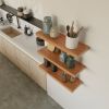 Set Of 2 Custom Heavy Duty Floating Shelf | Ledge in Storage by Picwoodwork. Item composed of oak wood