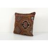 Square Oversize Turkish Kilim Pillow Cover, Kilim Rug Pillow | Sham in Linens & Bedding by Vintage Pillows Store. Item made of cotton with fiber
