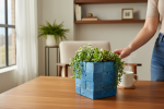 Sky Cobble Block Planter | Vases & Vessels by RAW & UNIQ
