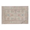 Vintage Pastel Turkish Kars Rug with Modern Medieval Style | Area Rug in Rugs by Vintage Pillows Store. Item made of cotton