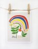 There Will Still Be Rainbows Print | Prints by Leah Duncan. Item made of paper works with mid century modern & contemporary style