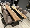 Custom Order Smoke Epoxy Walnut Dining Table -  Dining Room | Tables by LuxuryEpoxyFurniture. Item made of wood & synthetic