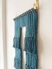 Portal | Small | Indigo Blue | Macrame Wall Hanging in Wall Hangings by Dörte Bundt. Item made of birch wood with cotton works with eclectic & maximalism & coastal style