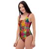 One Piece Swimsuit - In The Wine Glass - Geometric Abstract | Work by EMAN K
