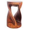 Haussmann® Round Wood Twist Accent Table 14 in DIA x 23 | End Table in Tables by Haussmann®