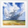Head in the Clouds | Prints by Brazen Edwards Artist. Item composed of canvas & paper
