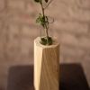 Cypress and Glass Vase | Facet Flower Vase LIMITED EDITION | Vases & Vessels by Alabama Sawyer. Item composed of wood and glass