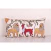 Vintage Ethnic Suzani Fish Pictorial Lumbar Pillow, Animal T | Cushion in Pillows by Vintage Pillows Store