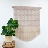Wave Block Print Fringe Wall Hanging in Taupe | Tapestry in Wall Hangings by Julia Canright | Ojai Valley Inn in Ojai