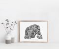 Bouldering Art, Fontainebleau L'Elephant Boulder | Prints by Carissa Tanton. Item made of paper