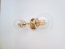 Modern Wall Light - Industrial Globe Sconce - Gold Vanity | Sconces by Retro Steam Works. Item composed of metal and glass in industrial style