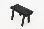Rustic Blackened Wood stool with Raw Organic Form Indoor & Outdoor | Chairs by Logniture