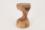 Walnut Solid Wood Sculptural Side Table, Original Contemporary Design | Tables by Logniture