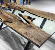 Living edge Walnut Resin dining table, kitchen table, Wood | Tables by LuxuryEpoxyFurniture. Item made of wood with synthetic