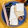 Summer School White and Gold Grid Dinner Napkins, Set of 2 | Linens & Bedding by Willow Ship