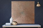 Copper 3d art texture wall art canvas copper leaf metal | Oil And Acrylic Painting in Paintings by Berez Art. Item composed of canvas and copper in contemporary or art deco style