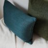 Turquoise Woven Geometric Pattern with Gold Pillow 16x24 | Pillows by Vantage Design