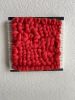 Woven Tile- Fluff-Coral Pink and White | Wall Sculpture in Wall Hangings by Mpwovenn Fiber Art by Mindy Pantuso