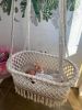 Hanging macrame baby bassinet | Bassinette in Beds & Accessories by Anzy Home. Item composed of fiber