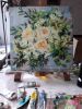 Bridal flowers portraits painting canvas original art | Oil And Acrylic Painting in Paintings by Natart. Item composed of canvas and synthetic