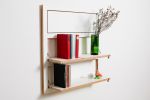 Folding Wall Shelf | Fläpps Shelf 80x80-3 | Large Shelf Unit, Bookshelf, Birch Plywood, White | Shelving in Storage by AMBIVALENZ
